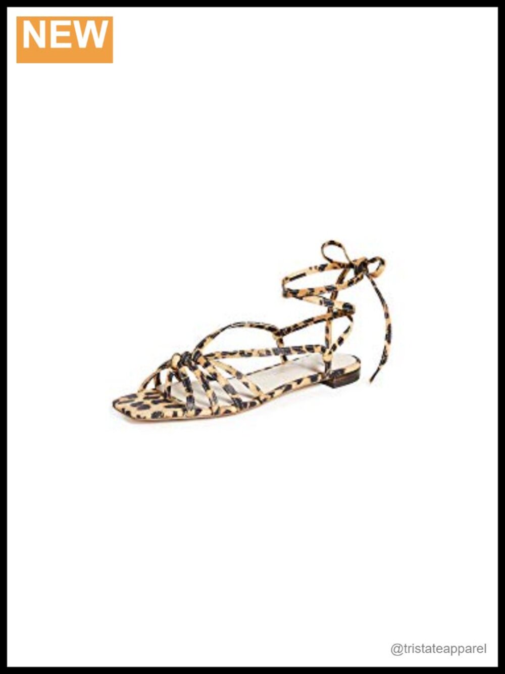 Loeffler Randall Lorelai-n Leather Wrap Flat Sandal Lace Up
